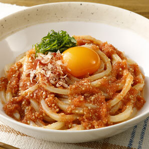 冷凍うどんで明太ごまだれ和え麺